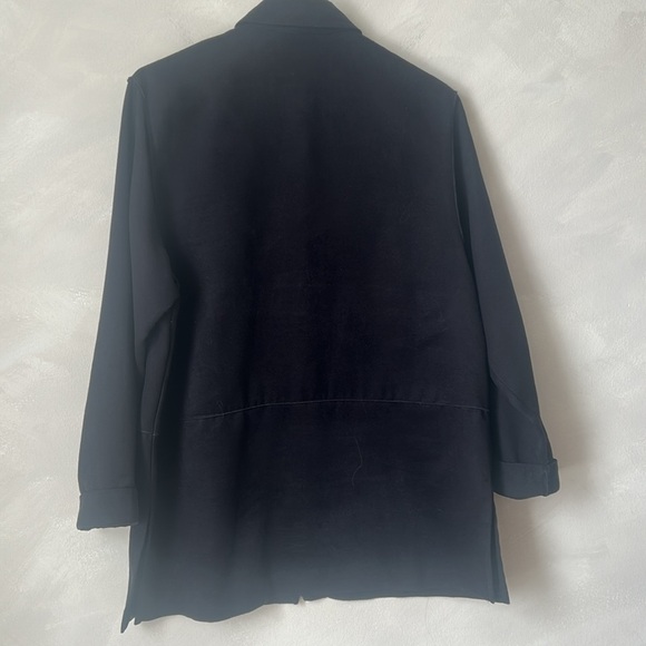 Proportion Petite vintage made in Canada black faux suede jacket shacket shirt - Picture 5 of 5